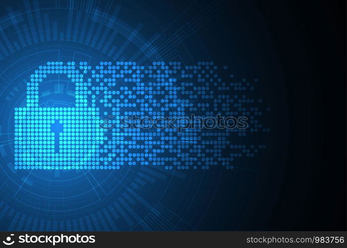 Vector abstract background technology security concept.