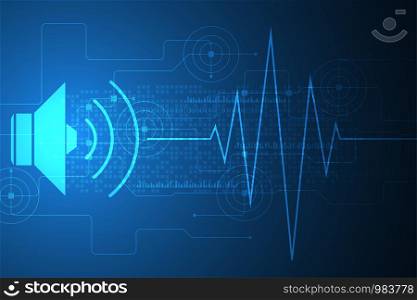 Vector abstract background technology sound concept.