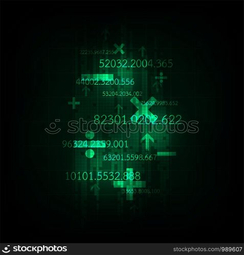 Vector abstract background technology to calculate data.