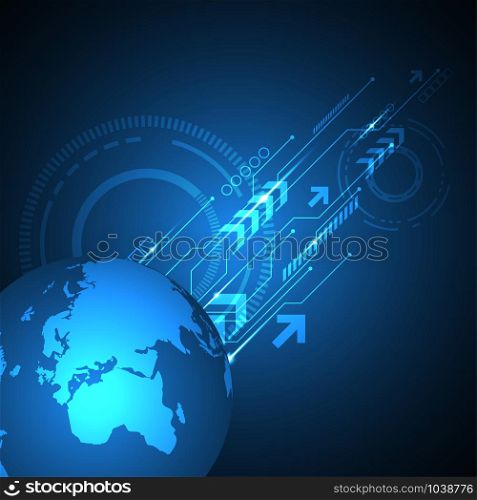 Vector abstract background technology world design.