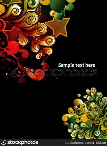 vector abstract background with colorful swirls