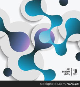 Vector abstract background with connect circles and circles shadows.. Vector abstract background with connect circles and circles shadows