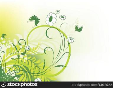 vector abstract background with floral