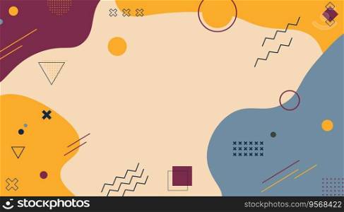 Vector abstract background with geometric pattern in Memphis style with space for text. For templates, banners, posters