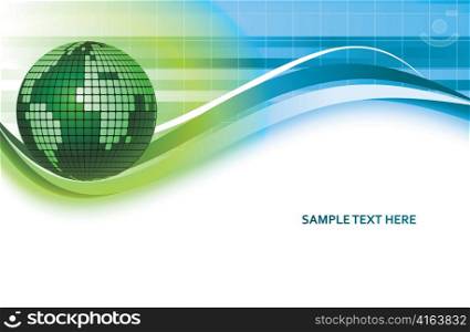 vector abstract background with globe