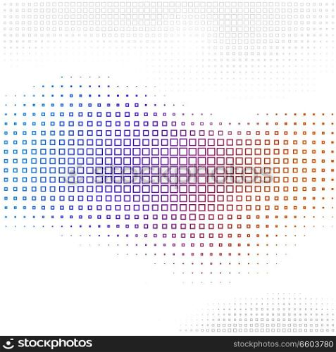 Vector Abstract background with halftone square shapes design element. Vector Abstract background with halftone square shapes
