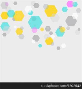 Vector abstract background with hexagons