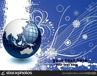 vector abstract background with planet earth