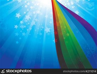 vector abstract background with rainbow
