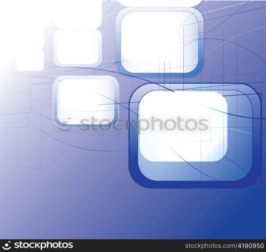 vector abstract background with rounded rectangles