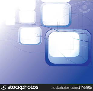 vector abstract background with rounded rectangles