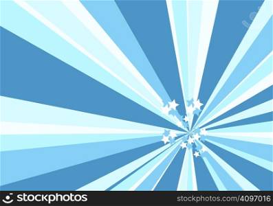 vector abstract background with sunburst and stars