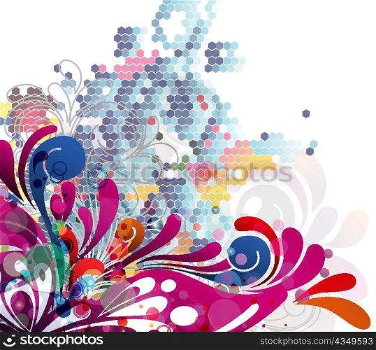 vector abstract background with swirls