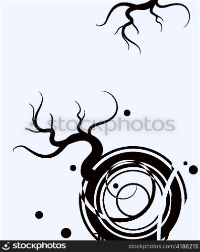 vector abstract background with tree
