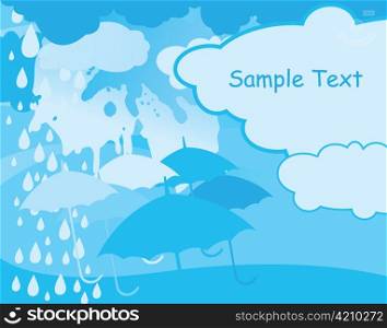 vector abstract background with umbrellas