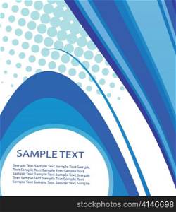 vector abstract background with wave and halftone