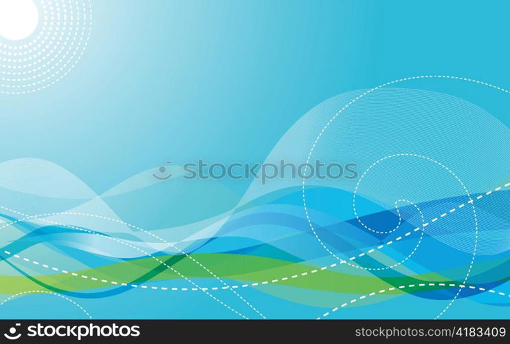 vector abstract background with waves