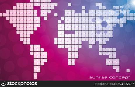 vector abstract background with worl map
