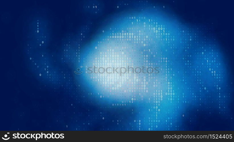 Vector abstract big data visualization. Blue glowing data flow as binary numbers. Computer code representation. Cryptographic analysis, hacking. Bitcoin, blockchain transfer. Pattern of program code.. Vector abstract big data visualization. Blue glowing data flow as binary numbers. Computer code representation. Cryptographic analysis, hacking. Bitcoin, blockchain transfer. Pattern of program code
