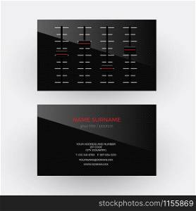 Vector abstract black mixer. Musician and singer business card