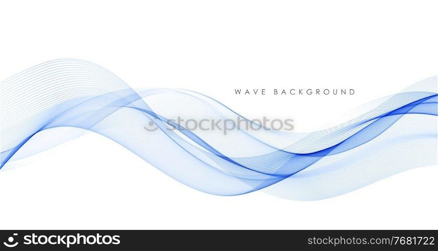 Vector abstract blue colorful flowing wave lines isolated on white background. Transparent design element for technology, science, healthy modern concept.. Vector abstract colorful flowing wave lines isolated on white background. Design element for technology, science, modern concept.