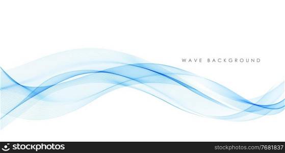 Vector abstract blue colorful flowing wave lines isolated on white background. Transparent design element for technology, science, healthy modern concept.. Vector abstract colorful flowing wave lines isolated on white background. Design element for technology, science, modern concept.