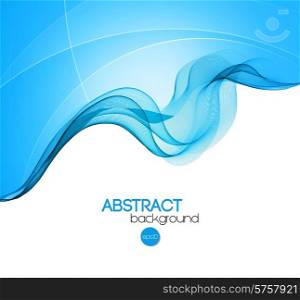 Vector Abstract blue curved lines background. Brochure design. Abstract curved lines background. Template brochure design