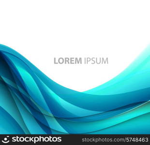 Vector Abstract blue curved lines background. Template brochure design. Abstract curved lines background. Template brochure design