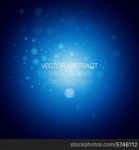 Vector abstract blue glowing bokeh background EPS10. Vector glowing bokeh background