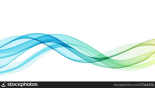 Vector abstract blue green flowing wave lines background. Design element for presentation, cover, website template. Blend blue lines. Vector abstract flowing wave lines background. Design element for presentation. website template