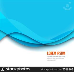 Vector Abstract Blue paper curved lines background. Template brochure design. Abstract curved lines background. Template brochure design