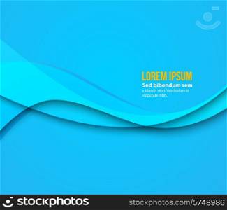 Vector Abstract Blue paper curved lines background. Template brochure design. Abstract curved lines background. Template brochure design