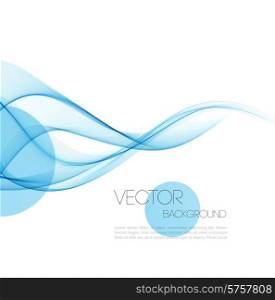 Vector Abstract blue smoke curved lines background. Brochure design. Abstract curved lines background. Template brochure design