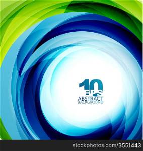 Vector abstract blue swirl shapes background