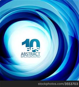 Vector abstract blue swirl shapes background
