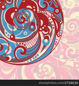 vector abstract bright background with spiral, eps8