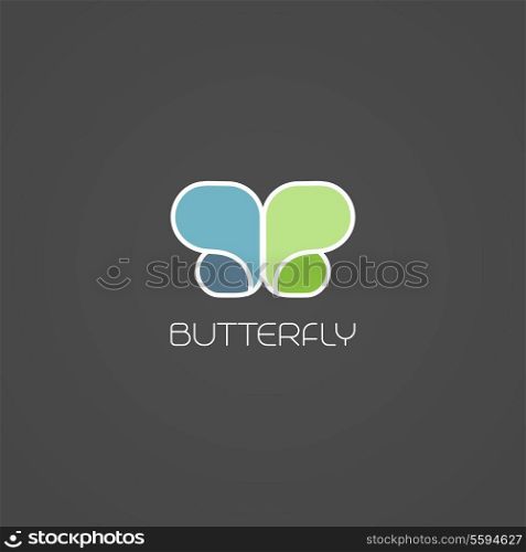 Vector Abstract butterfly symbol for logo design
