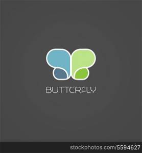 Vector Abstract butterfly symbol for logo design