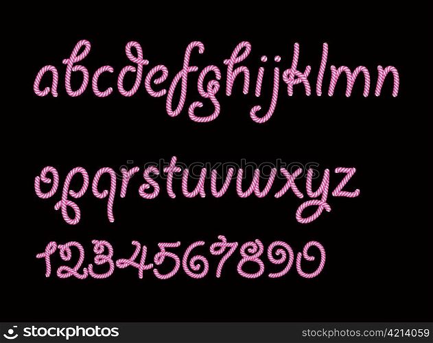 vector abstract candy font