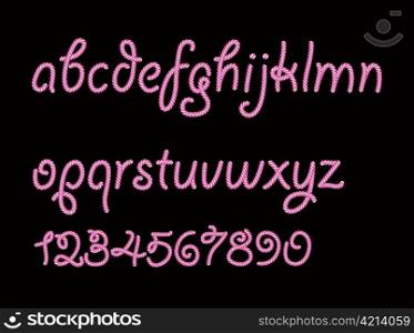 vector abstract candy font
