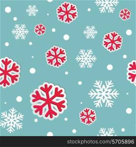 Vector Abstract Christmas seamless background with snowflakes