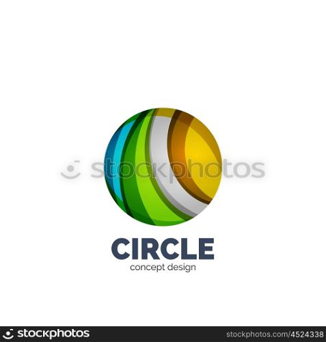 Vector abstract circle logo, business icon