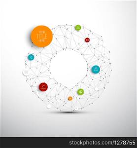 Vector abstract circles illustration / infographic network template with place for your content