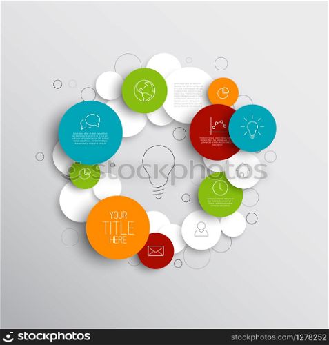 Vector abstract circles illustration / infographic template with place for your content
