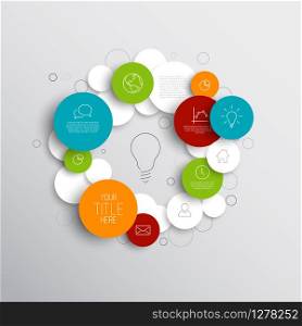 Vector abstract circles illustration / infographic template with place for your content