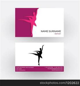 Vector abstract classic dancer. Business card