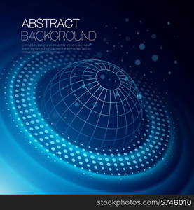 Vector abstract color background with glowing space orbit. Vector background with glowing space orbit