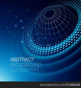 Vector abstract color background with glowing space orbit. Vector background with glowing space orbit