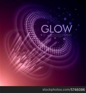 Vector abstract color background with glowing space orbit. Vector background with glowing space orbit