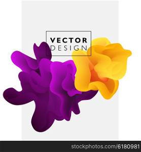 Vector abstract color cloud. Liquid ink splash. Background for banner, card, poster, web design